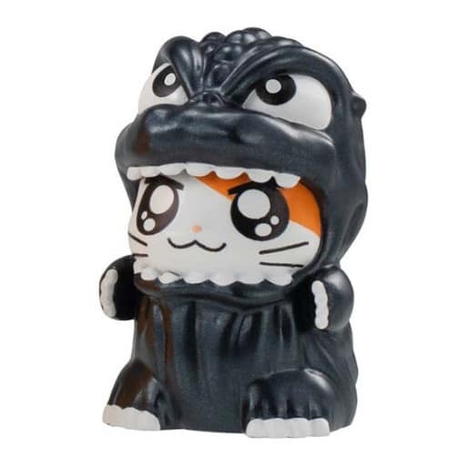 Hamtaro Gojihamu-kun Pearl Black Gojira x Tottoko Hamutaro 20th Anniversary Trading Figure - Bandai