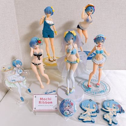 Re:Zero Rem Swimsuit Figure Special Set - 9 Items (Precious / EXQ / LPM / Sega)
