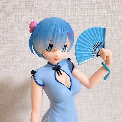 Re:Zero Ram & Rem Dragon-Dress Premium Figure Set with Acrylic Keychains - Sega 7 Items