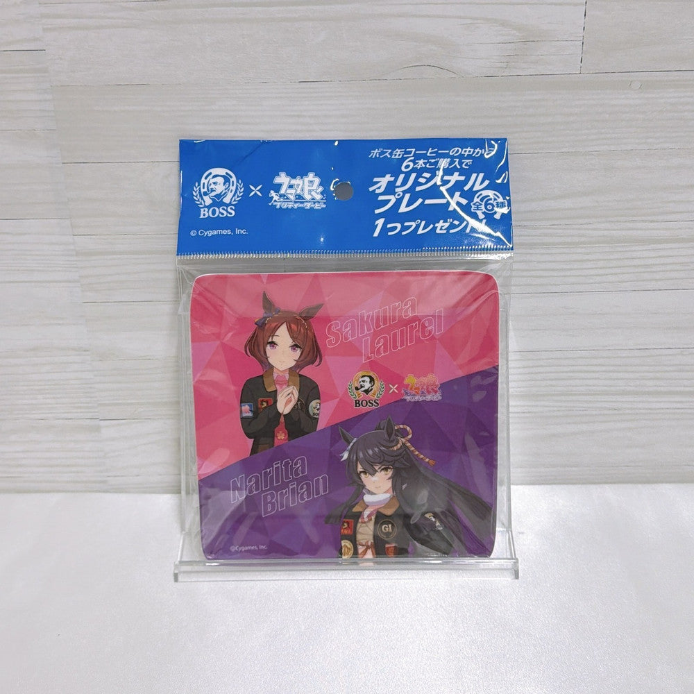 Umamusume Pretty Derby x BOSS Coffee Collab Original Plate Complete 6-Piece Set (Sealed)