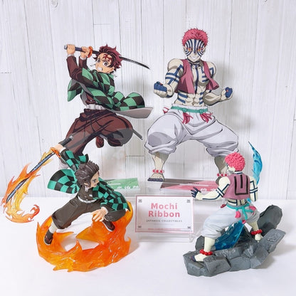 Tanjiro Kamado & Akaza Xross Link Figure and Acrylic Stand Set - Demon Slayer: Kimetsu no Yaiba 2025, Used