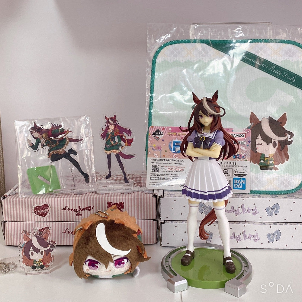 Symboli Rudolf 6-Item Goods Set - Figure, Acrylic Stands, Plush & Towel - Umamusume: Pretty Derby