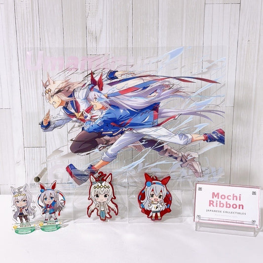 Oguri Cap & Tamamo Cross Cinderella Gray Fan Set - Umamusume Pretty Derby Acrylic Stand & Board Collection