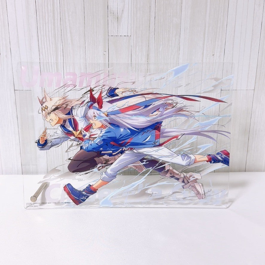 Oguri Cap & Tamamo Cross Cinderella Gray Fan Set - Umamusume Pretty Derby Acrylic Stand & Board Collection