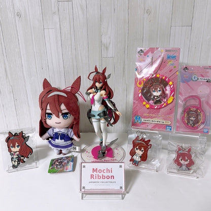 Mihono Bourbon Special Fan Set Figure and Plush - Umamusume Pretty Derby