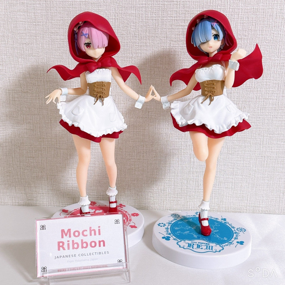 Rem and Ram SSS Figure Red Hood Set - Re:ZERO -Starting Life in Another World- 2018 Prize Figures