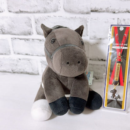 Croix du Nord 4-Item Set - Idol Horse Plush (M & S), Horse Figure & Strap - 2025 Japanese Derby