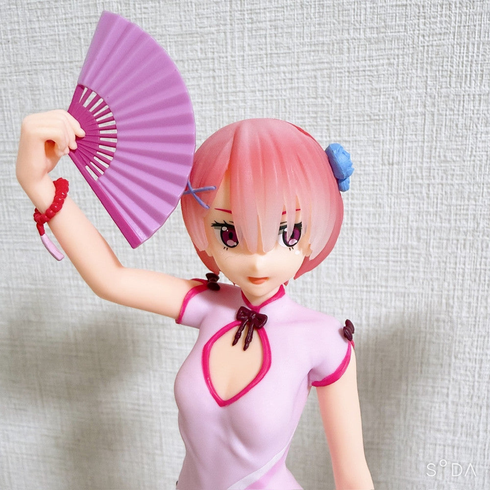 Re:Zero Ram & Rem Dragon-Dress Premium Figure Set with Acrylic Keychains - Sega 7 Items