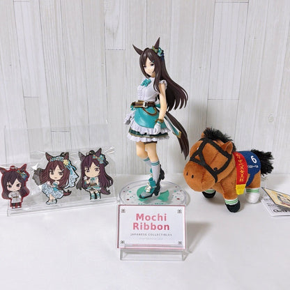Mejiro Dober Special Fan Set - Umamusume Pretty Derby Figure, Mascot Ball Chain and Rubber Straps