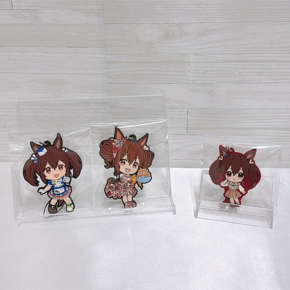 Hishi Akebono Rubber Mascot Keychain Set - 3 Types - Umamusume Pretty Derby
