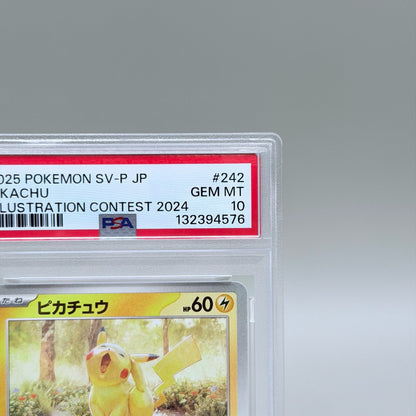 Pikachu Japanese Promo Holo Card Pokémon 242/SV-P PSA 10 - image 3