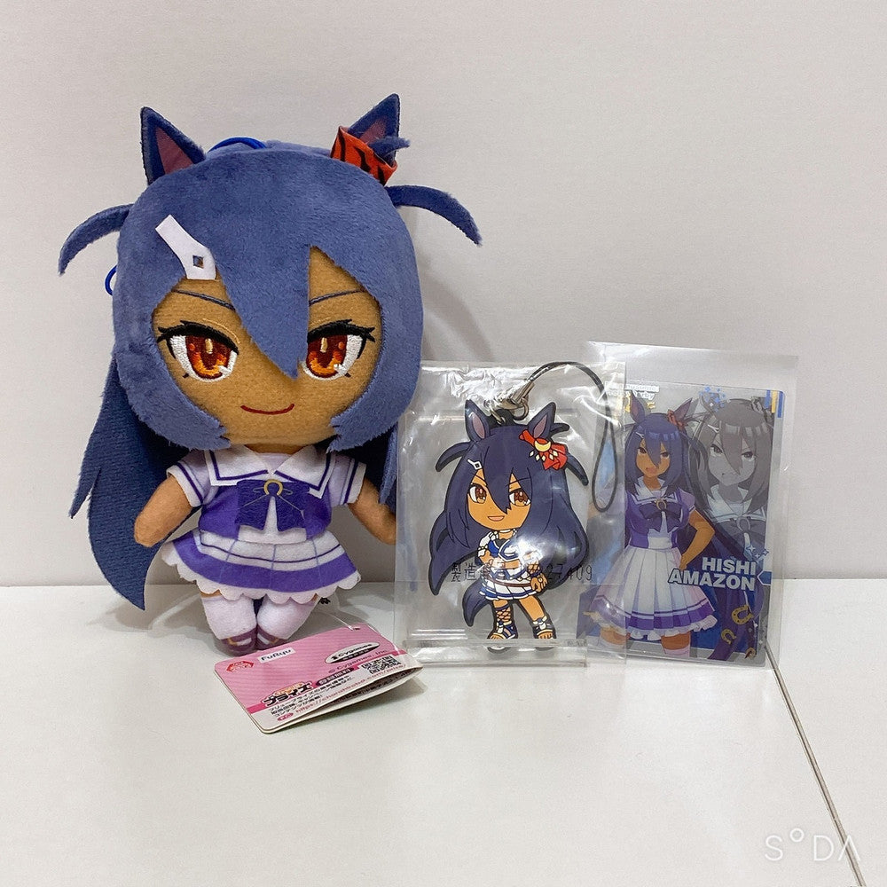 Hishi Amazon Plush, Rubber Strap & Card Set - Umamusume Pretty Derby (3-Piece)
