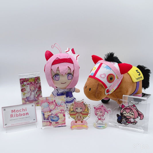 Haru Urara 7-Item Bundle Plush and Acrylic Goods - Umamusume Pretty Derby and Thoroughbred Collection