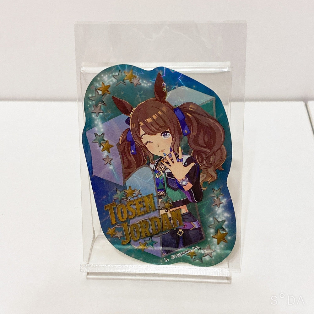 Tosen Jordan Rubber Strap, Sticker and Wafer Card Set - Umamusume Pretty Derby 5pc Used - image 6