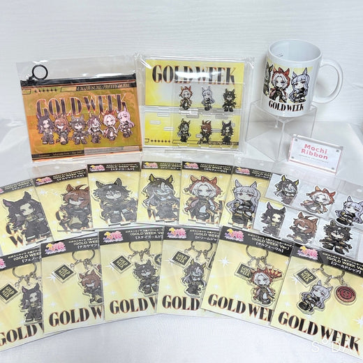 Stay Gold Family GOLD WEEK Ultimate Fan Set – Acrylic Stands, Keychains, Mug & More | Umamusume Pretty Derby Cygames Place Exclusive