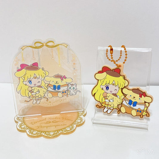Sailor Venus x Pompompurin Acrylic Stand and Rubber Strap Set - Sailor Moon x Sanrio, Pre-owned Excellent Condition