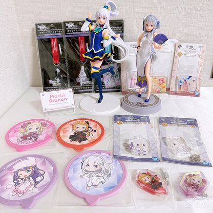 Re:ZERO Bulk Set - Figures, Acrylic Charms, Keychains and Coasters 15pcs