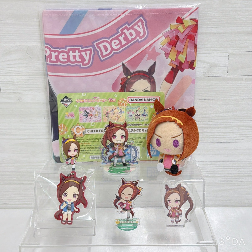 Sakura Bakushin O Special Set Mini Plush, 3 Acrylic Stands and Mascot - Umamusume Pretty Derby