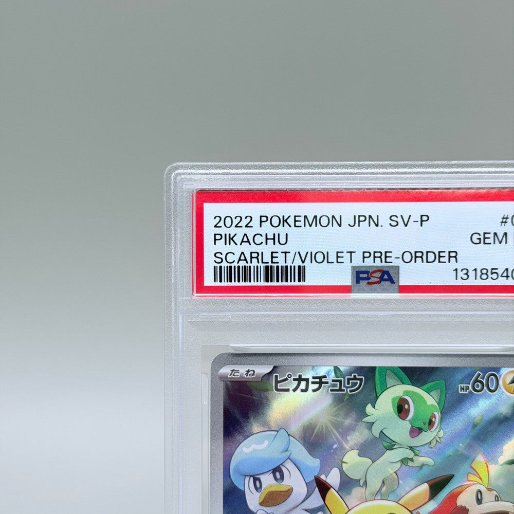 Pikachu PSA 10 Japanese Promo Card 001/SV-P - Pokémon Scarlet & Violet Pre-Order - image 2