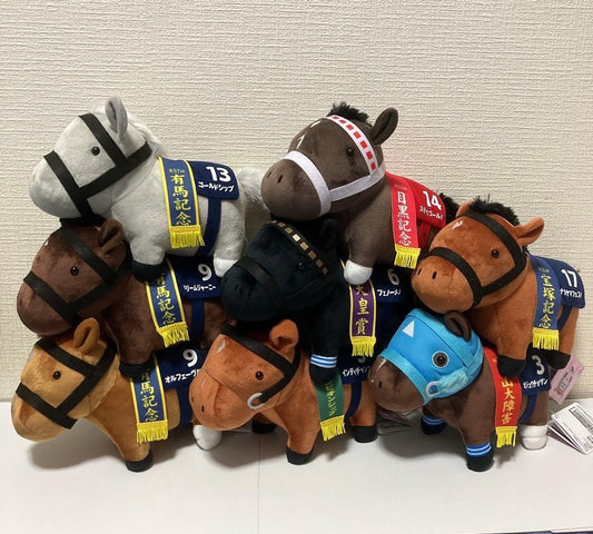 Stay Gold Family 8-Horse Plush Complete Set (Gold Ship, Orfevre, Dream Journey & More) - Thoroughbred Collection OK Plush